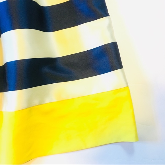 Eliza J Navy, White & Yellow Stripe Fit & Flare - Picture 2 of 4